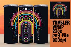 Rainbow Bliss Tumbler Wraps - Sublimation Designs Product Image 1