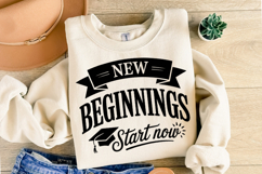 New beginnings Start now svg | Graduation Svg | Shirt Svg Product Image 2