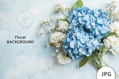 Blue Hydrangea Flowers Mockup JPG Product Image 1