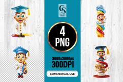 Cute Cartoon Student Candy Art Clipart Sublimation PNG Product Image 1