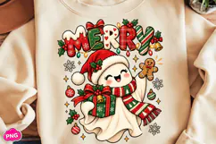 Funny Christmas PNG, Christmas Sublimation, Christmas Ghost Product Image 1