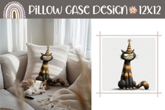 Funny Cat Pillow Design, Cartoon Cat Pillow Template Product Image 1