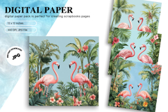 Safari Flamingo Background Wallpaper Animal Studio Backdrop Product Image 1