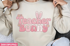 Teacher bunny PNG, Retro Teacher Easter Sub Product Image 1