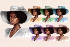Afro girl clipart, Black woman clipart Product Image 2