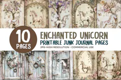 Enchanted Unicorn Junk Journal Pages Product Image 1