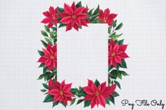 Poinsettia Christmas Florals Clipart PNG Product Image 1