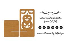 Halloween Phone Holder Laser Cut SVG Product Image 1