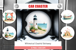 Car Coaster Whimsical Coastal Escape Product Image 1