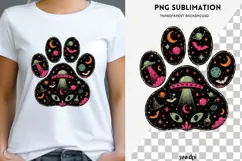UFO black cat png design for T-shirt Product Image 1