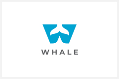 Whale Initial Letter W Logo Vector Illustration Animal Product Image 1