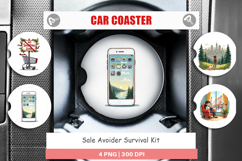 Sale Avoider Survival Kit Car Coaster Product Image 1