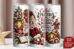 Blessed Mama Christmas 20oz Tumbler Wrap, Christian Mom Chri Product Image 2