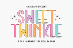 Sweet Twinkle - Fun Handwritting Font Product Image 1