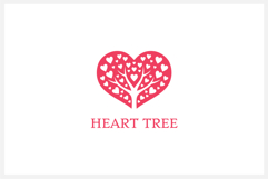 Hearts Tree Logo Design Vector Illustration Product Image 1