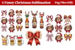 Funny Christmas Sublimation Clipart PNG Product Image 1
