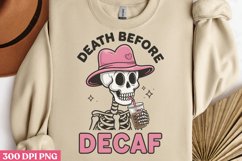 Death before decaf PNG, Iced Coffee Me Product Image 2