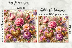 Vintage Floral Lunch Bag Design | Baroque Flowers Lunch Bag Product Image 2