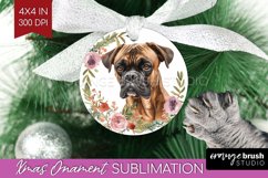 Floral Dog Ornament PNG - Flowers PNG Sublimation Product Image 1