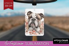 Floral Dog Air Freshener PNG - Flowers PNG Sublimation Product Image 1