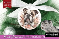 Floral Dog Ornament PNG - Flowers PNG Sublimation Product Image 1
