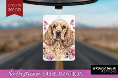 Floral Dog Air Freshener PNG - Flowers PNG Sublimation Product Image 1