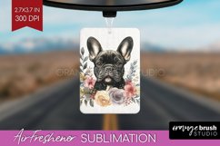 Floral Dog Air Freshener PNG - Flowers PNG Sublimation Product Image 1