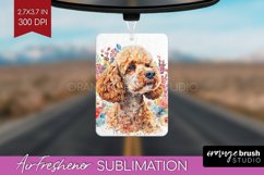 Floral Dog Air Freshener PNG - Flowers PNG Sublimation Product Image 1