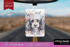 Floral Dog Air Freshener PNG - Flowers PNG Sublimation Product Image 1