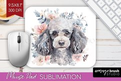 Floral Dog Mouse Pad Sublimation - Flowers Mousepad PNG Product Image 1