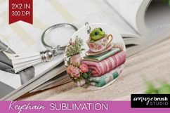 Floral Dragon Keychain PNG - Fantasy Keychain Sublimation Product Image 1