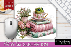 Floral Dragon Mouse Pad Sublimation - Fantasy Mousepad PNG Product Image 1