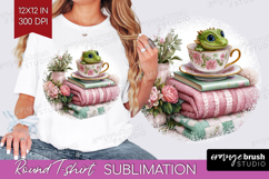 Floral Dragon Round Tshirt Background - Fantasy PNG Product Image 1