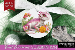 Floral Dragon Ornament PNG - Fantasy PNG Sublimation Product Image 1