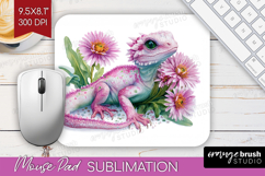 Floral Dragon Mouse Pad Sublimation - Fantasy Mousepad PNG Product Image 1