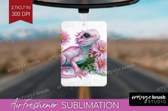 Floral Dragon Air Freshener PNG - Fantasy PNG Sublimation Product Image 1