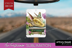 Floral Dragon Air Freshener PNG - Fantasy PNG Sublimation Product Image 1