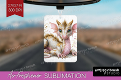 Floral Dragon Air Freshener PNG - Fantasy PNG Sublimation Product Image 1