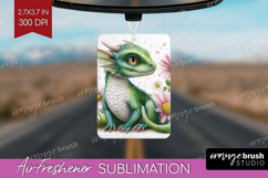 Floral Dragon Air Freshener PNG - Fantasy PNG Sublimation Product Image 1