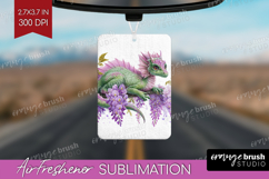 Floral Dragon Air Freshener PNG - Fantasy PNG Sublimation Product Image 1