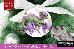 Floral Dragon Ornament PNG - Fantasy PNG Sublimation Product Image 1