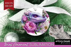 Floral Dragon Ornament PNG - Fantasy PNG Sublimation Product Image 1