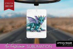 Floral Dragon Air Freshener PNG - Fantasy PNG Sublimation Product Image 1