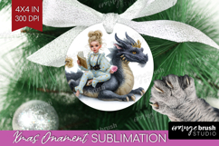 Floral Dragon Ornament PNG - Fantasy PNG Sublimation Product Image 1