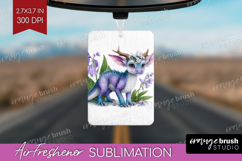 Floral Dragon Air Freshener PNG - Fantasy PNG Sublimation Product Image 1