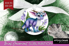 Floral Dragon Ornament PNG - Fantasy PNG Sublimation Product Image 1