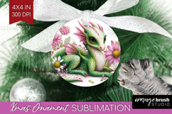 Floral Dragon Ornament PNG - Fantasy PNG Sublimation Product Image 1