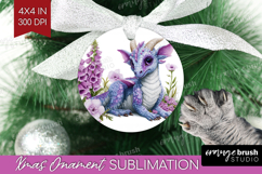 Floral Dragon Ornament PNG - Fantasy PNG Sublimation Product Image 1