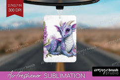 Floral Dragon Air Freshener PNG - Fantasy PNG Sublimation Product Image 1