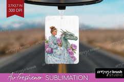 Floral Dragon Air Freshener PNG - Fantasy PNG Sublimation Product Image 1